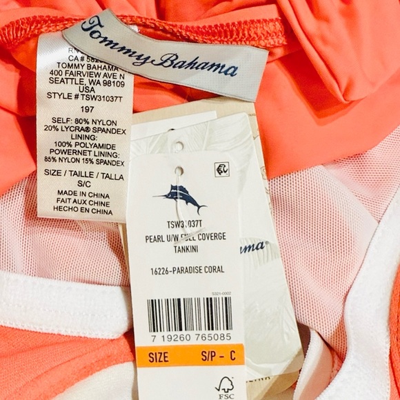 Tommy Bahama Pearl Underwire Halter Tankini Top - Picture 11 of 11